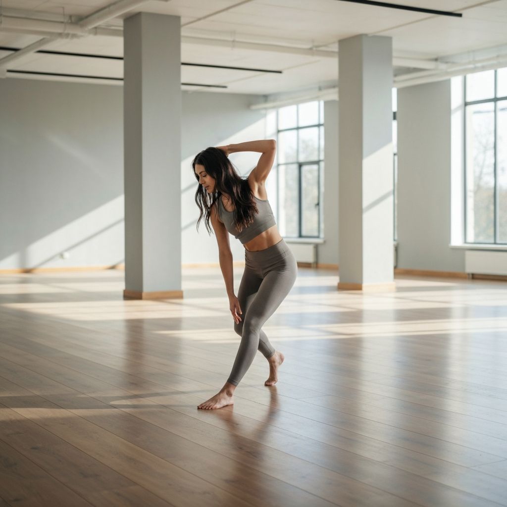 Person practicing gentle stretching exercises